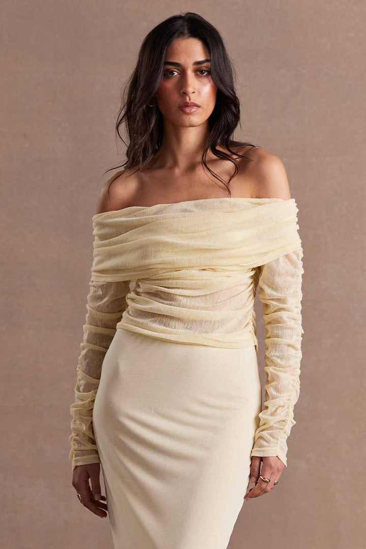 Sovere Rise Mesh Top - Buttermilk