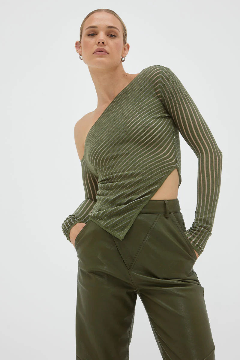 Sovere Tilt Knit Top - Olive
