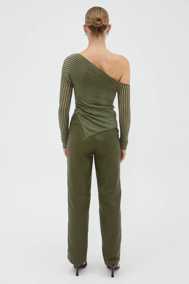 Sovere Tilt Knit Top - Olive