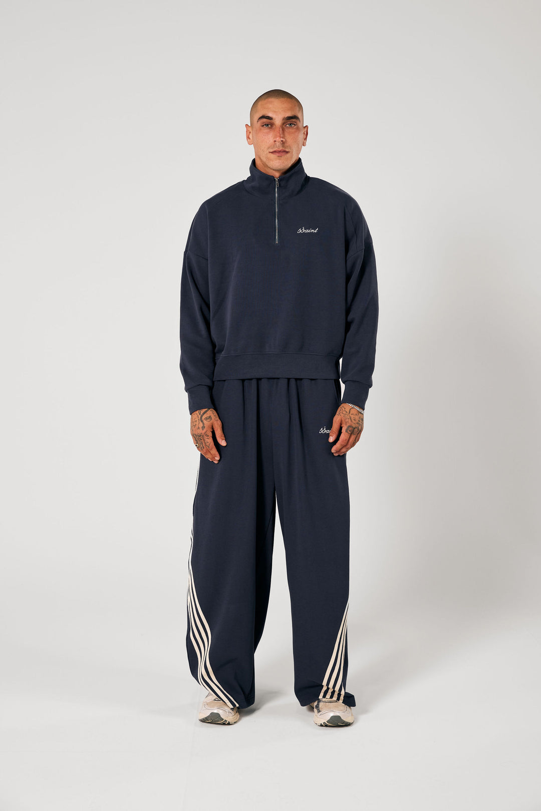 SŚAINT Zip Jumper - Navy