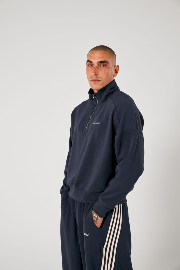 SŚAINT Zip Jumper - Navy