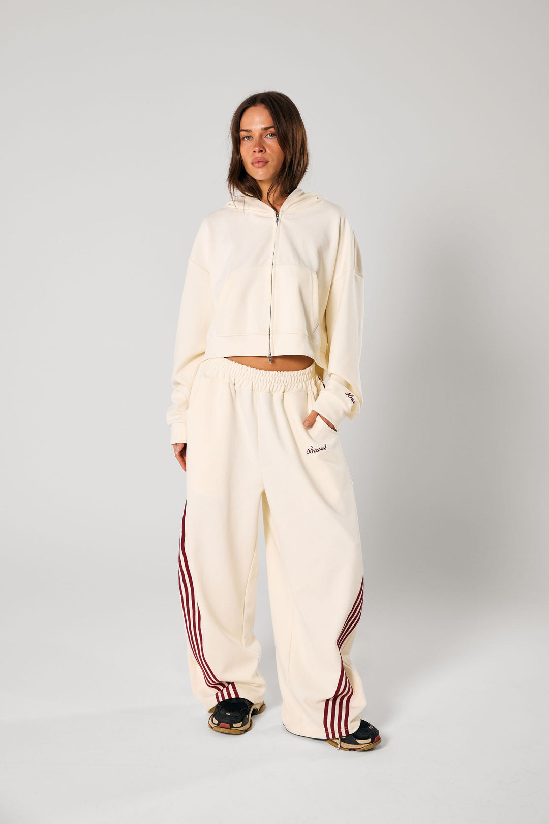 SŚAINT Cropped Hoodie - Butter