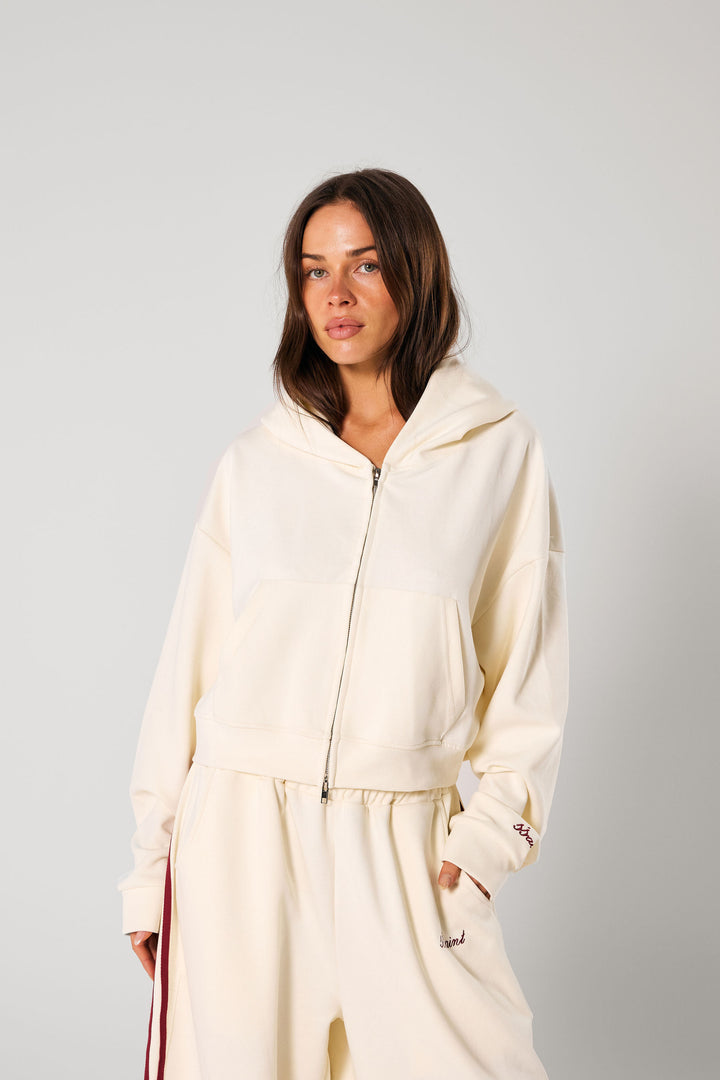 SŚAINT Cropped Hoodie - Butter