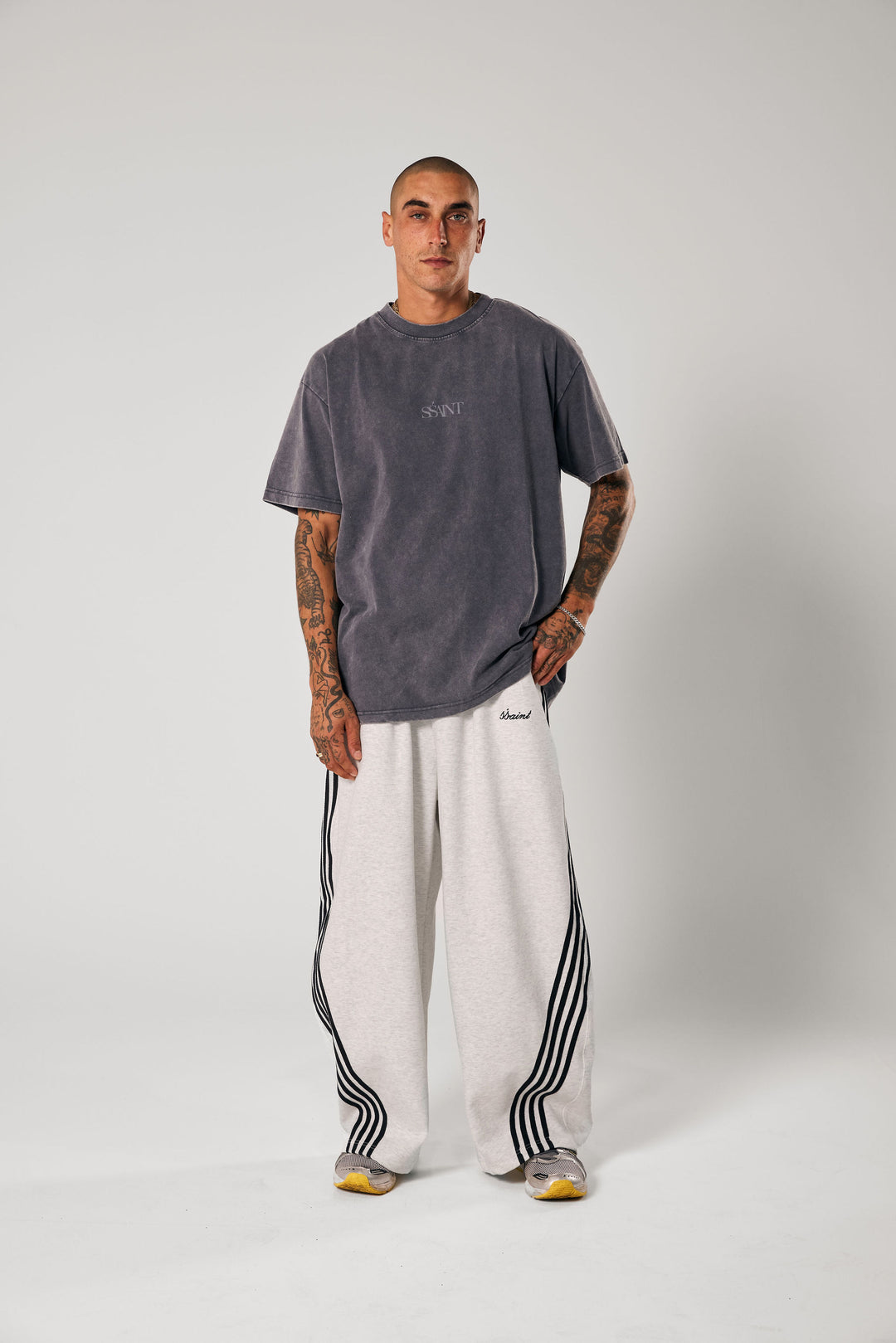 SŚAINT Barrel Pants - Grey