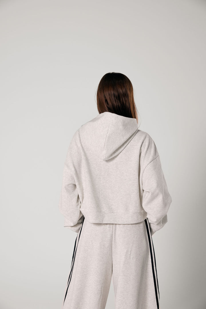 SŚAINT Cropped Hoodie - Grey