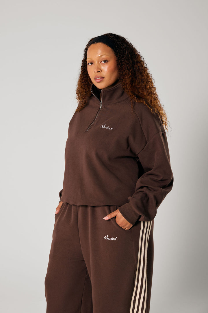 SŚAINT Zip Jumper - Brown