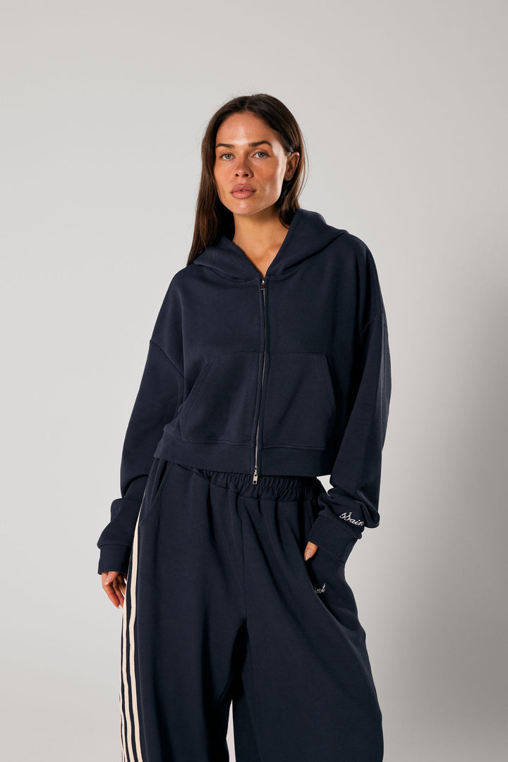 SŚAINT Cropped Hoodie - Navy