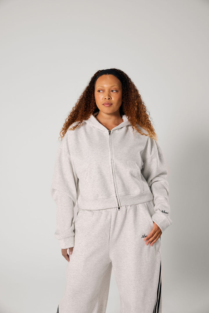 SŚAINT Cropped Hoodie - Grey