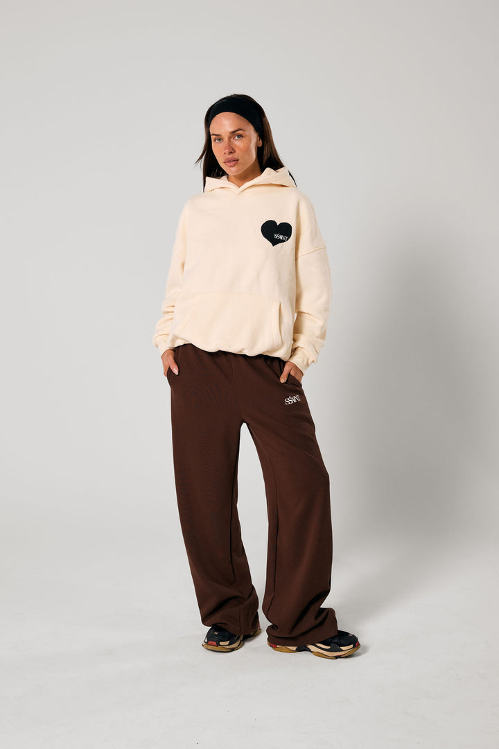 SŚAINT Heart Hoodie - Butter & Black