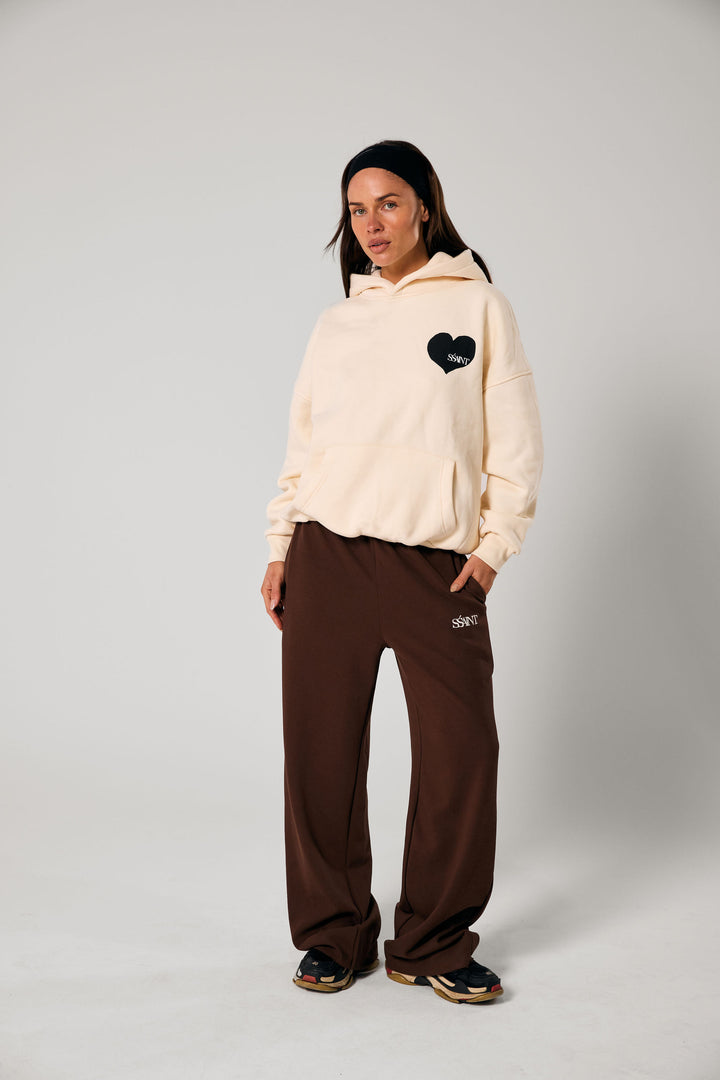 SŚAINT Heart Hoodie - Butter & Black