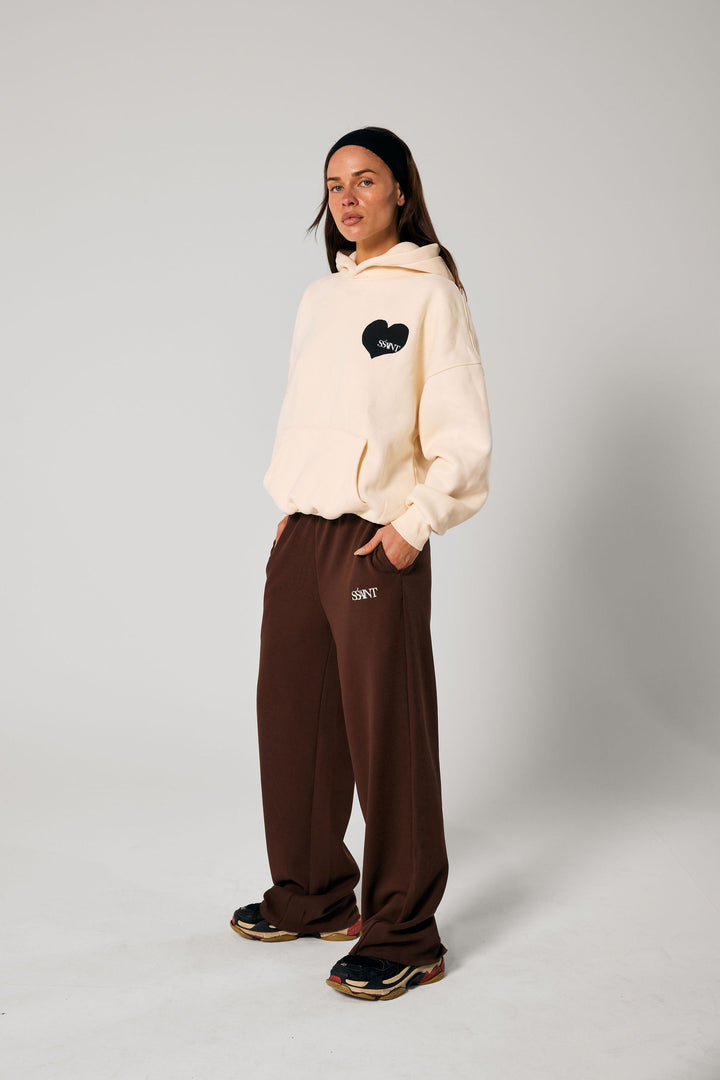 SŚAINT Heart Hoodie - Butter & Black