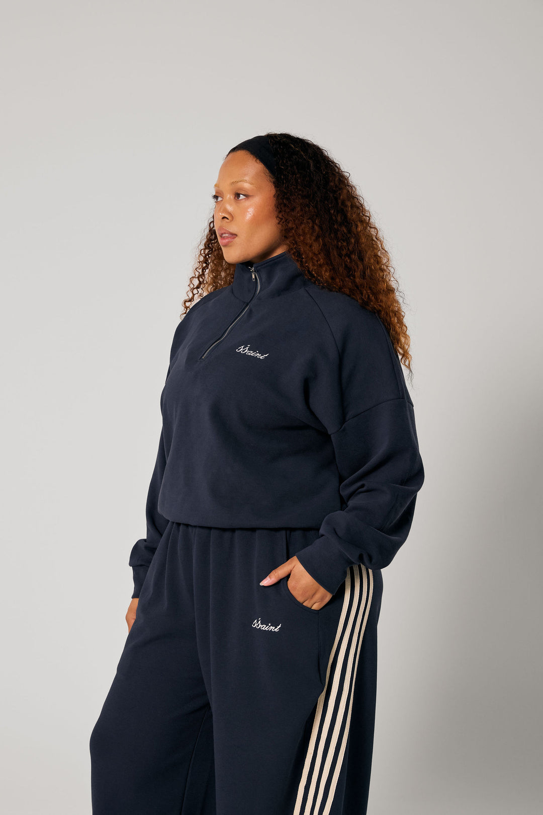 SŚAINT Zip Jumper - Navy