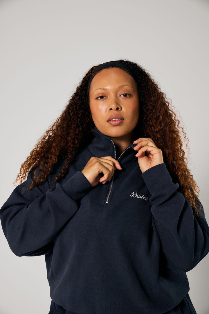 SŚAINT Zip Jumper - Navy