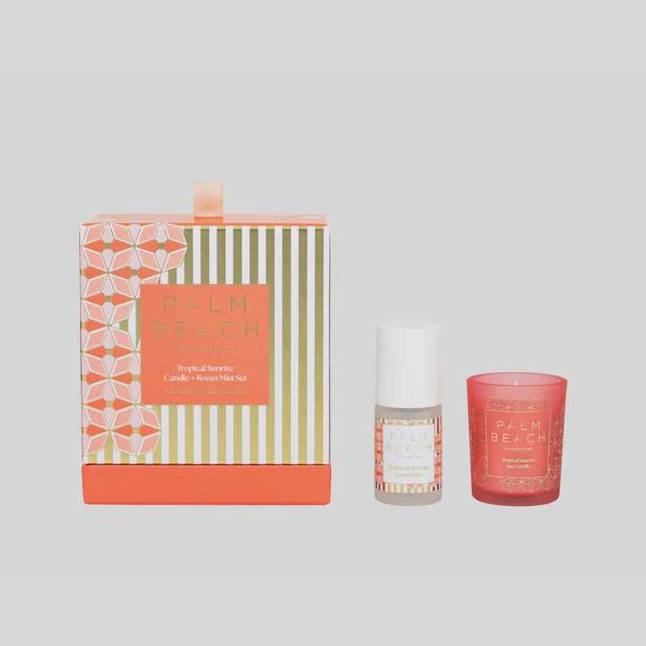 Palm Beach Collection 70g Mini Candle & 30ml Room Mist Set - Tropical Sunrise