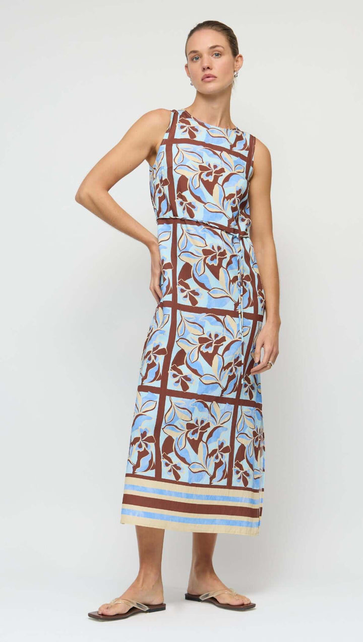 Staple The Label Cielo Sheath Midi Dress - Abstract