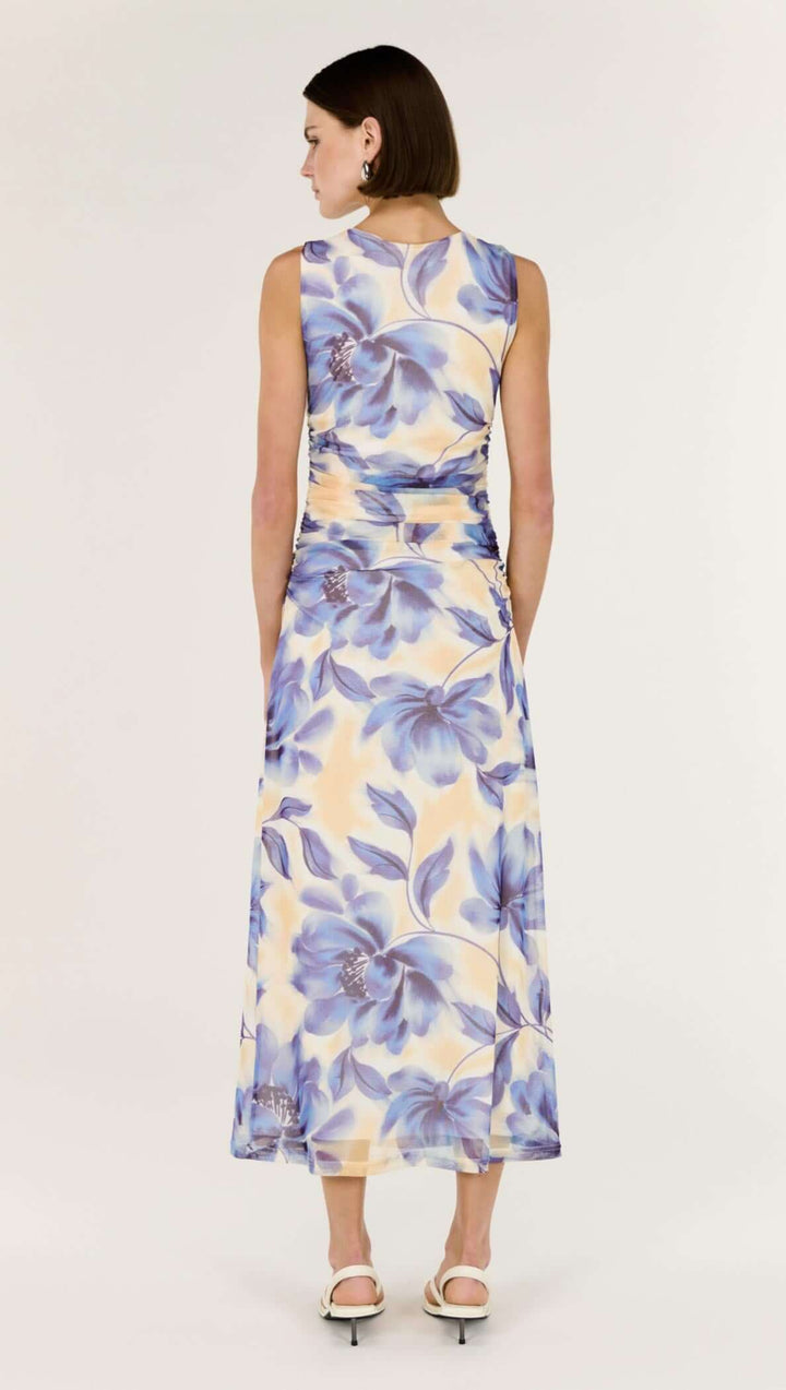 Staple The Label Fleur Mesh Midi Dress - Blurred Floral