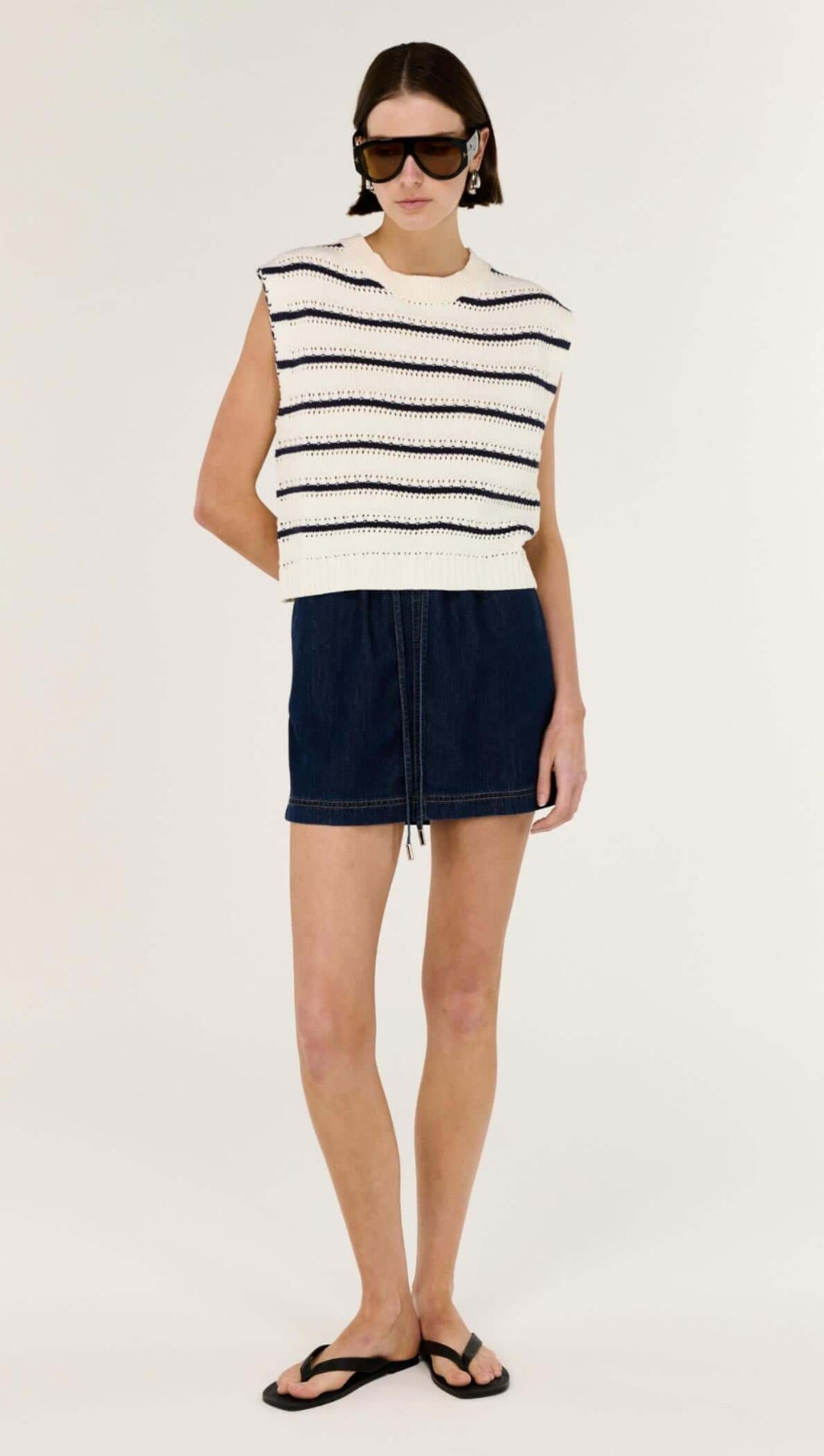 Staple The Label Lea Denim Mini Skirt - Indigo