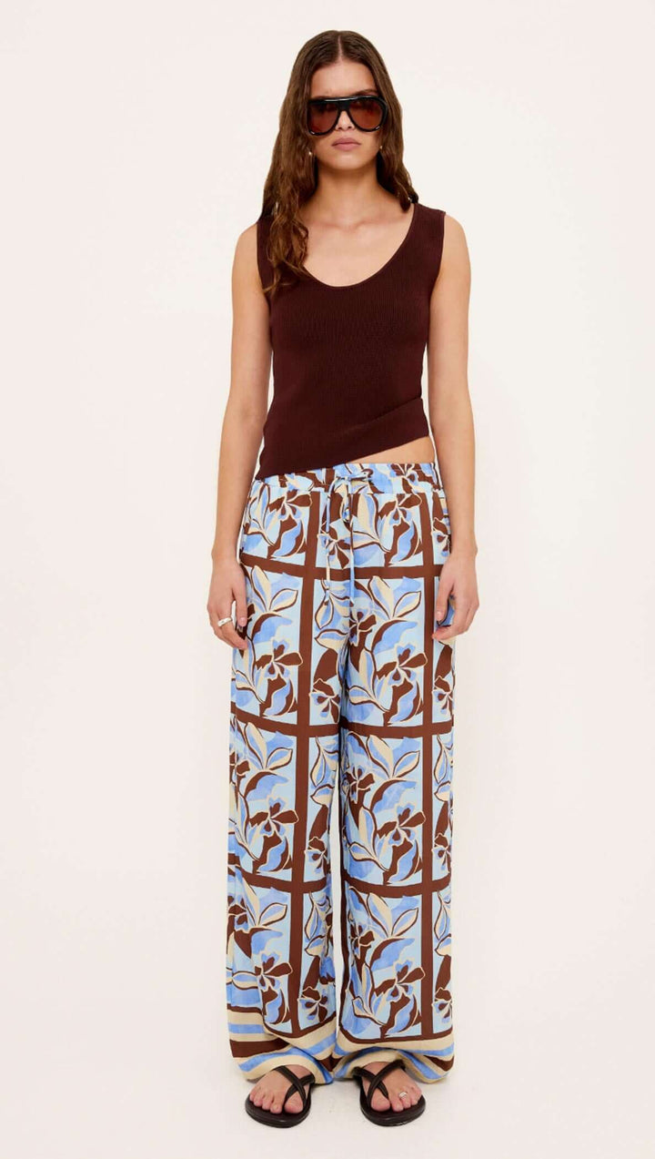 Staple The Label Moda Reversible Knit Tank - Chocolate