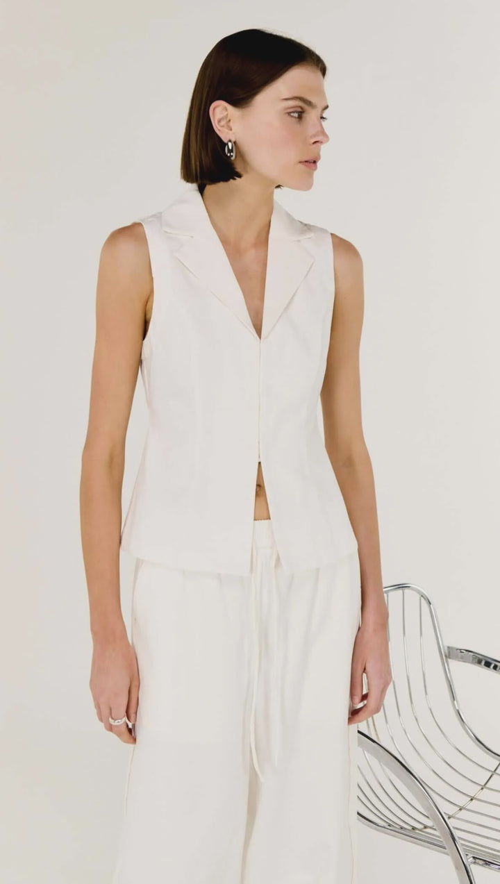 Staple The Label Portia Vest - White