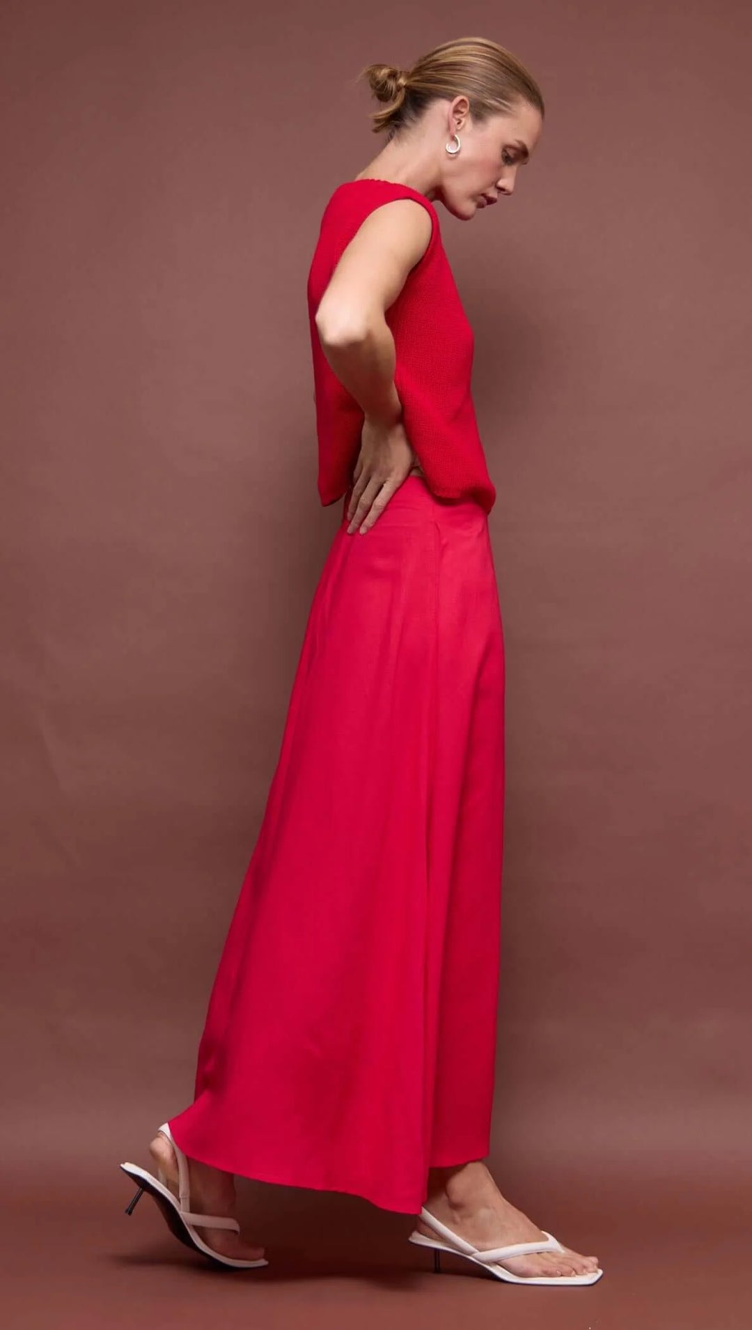 Staple The Label Valentina Maxi Skirt-Red
