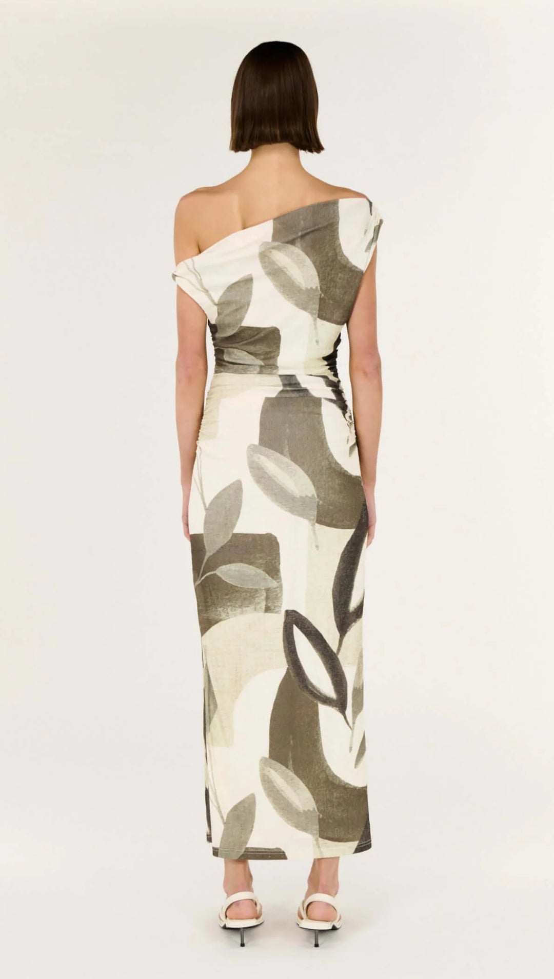 Staple The Label Ophiele Twist Midi Dress - Light Leaf Garden