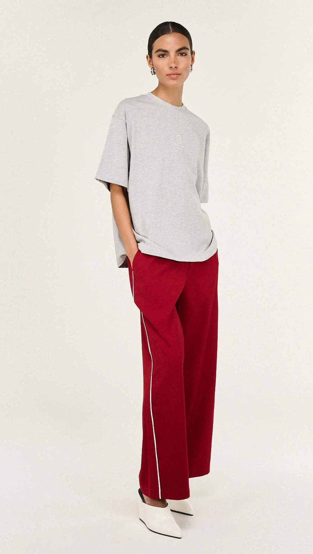 Staple The Label Staple Oversize Tee - Grey Marle
