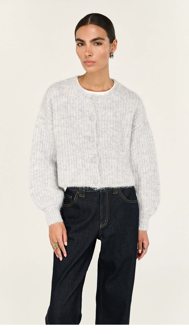Staple The Label Oslo Cardigan - Grey Marle