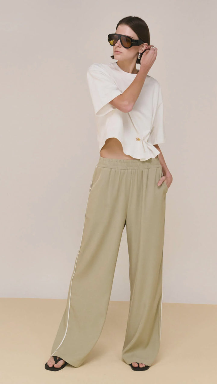 Staple The Label Dion Pant - Sage/Cream