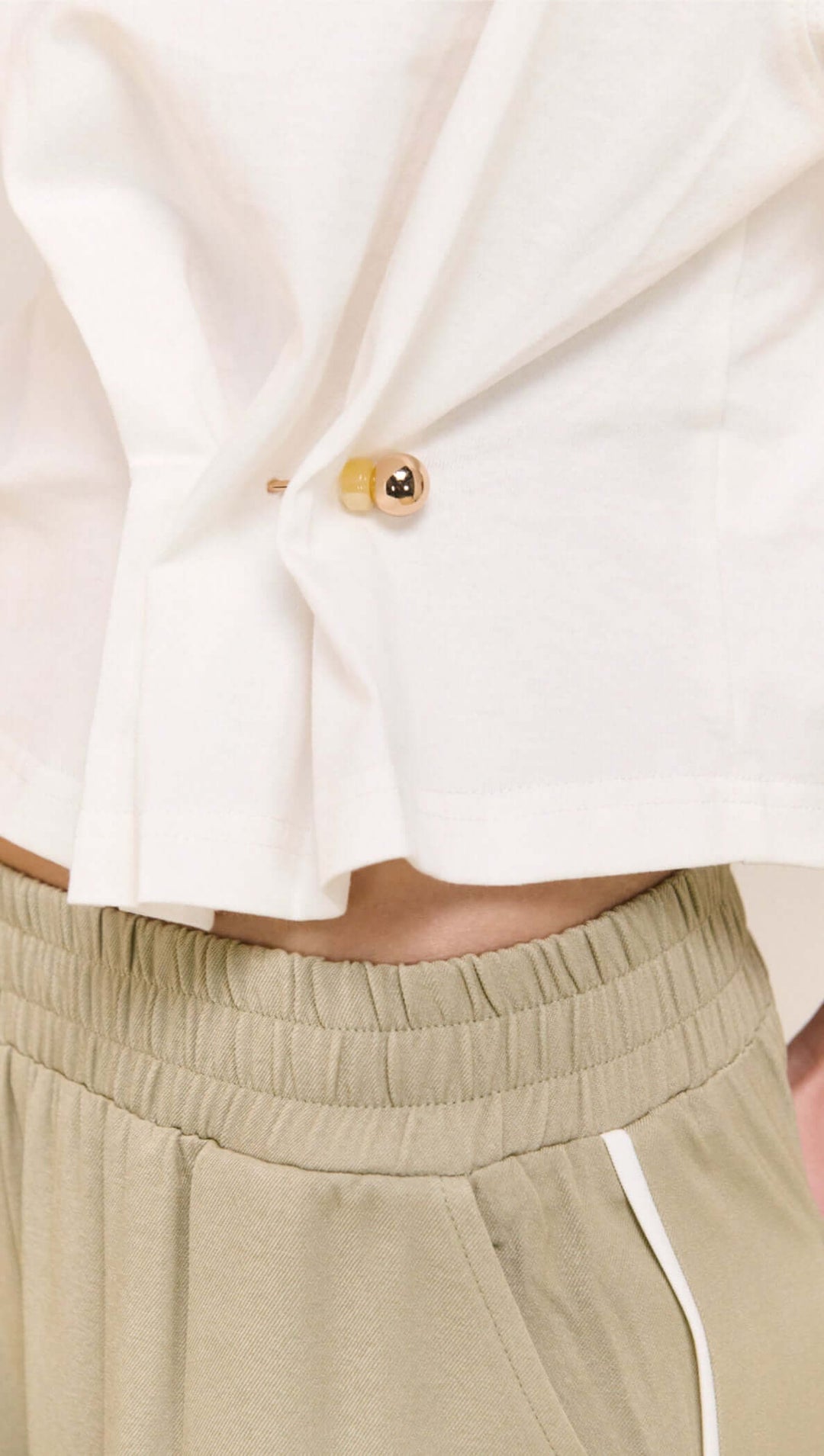 Staple The Label Lune Crop Tee - White