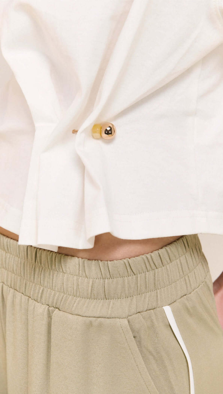 Staple The Label Lune Crop Tee - White