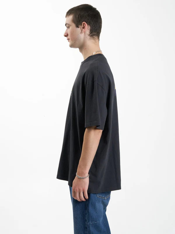 Thrills Modern Spiritualism Box Fit Tee Oversize Tee- Washed Black