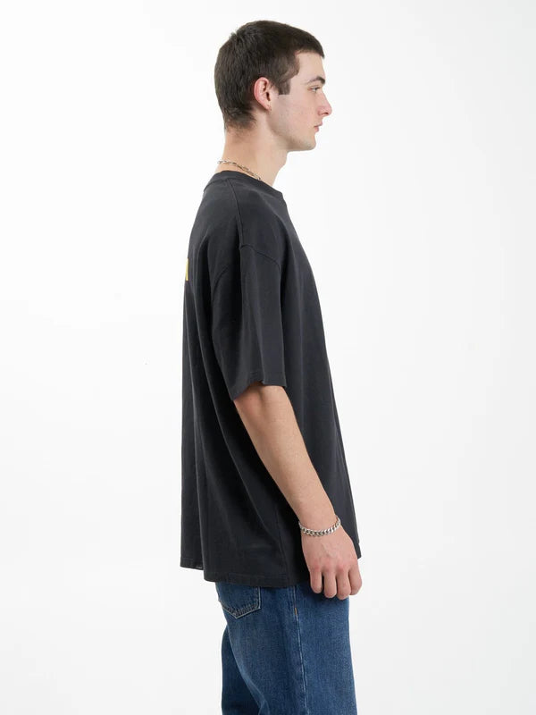 Thrills Modern Spiritualism Box Fit Tee Oversize Tee- Washed Black