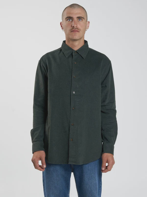 Thrills Gravitating Naturally Cord Long Sleeve Shirt- Thme