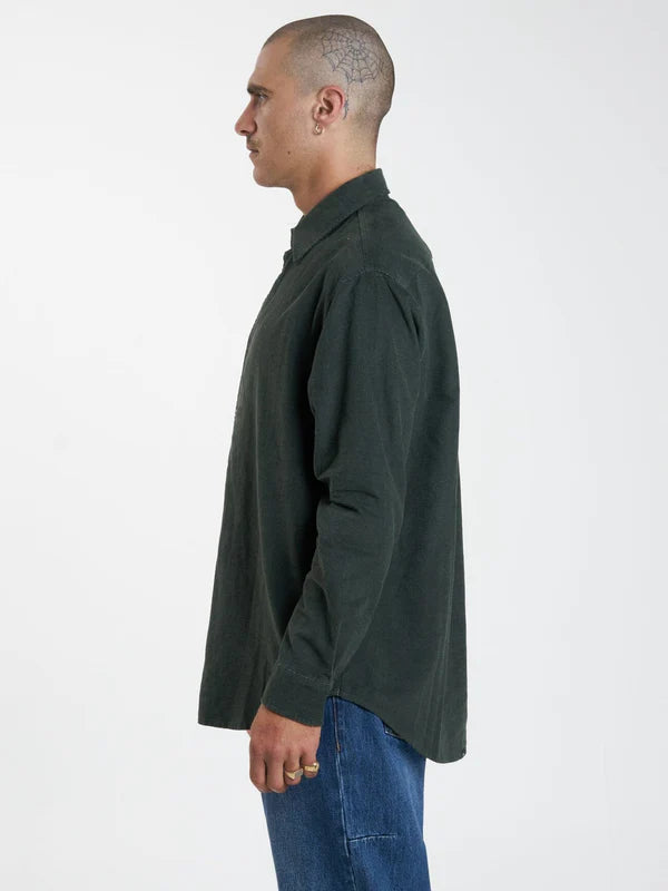 Thrills Gravitating Naturally Cord Long Sleeve Shirt- Thme