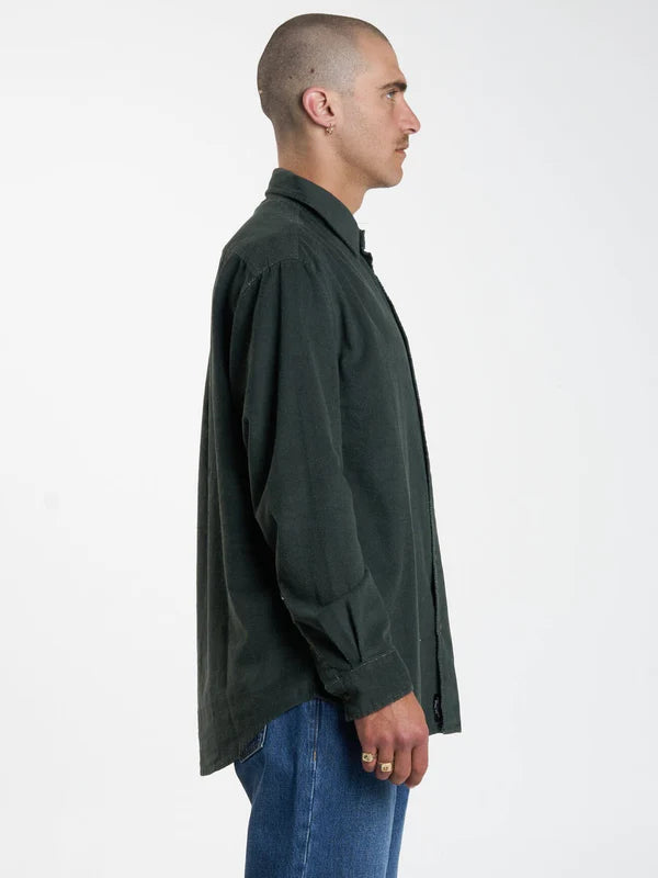 Thrills Gravitating Naturally Cord Long Sleeve Shirt- Thme