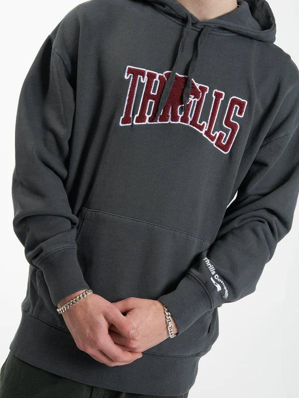 Thrills Stand Firm Slouch Pull On Hood- Merch Black