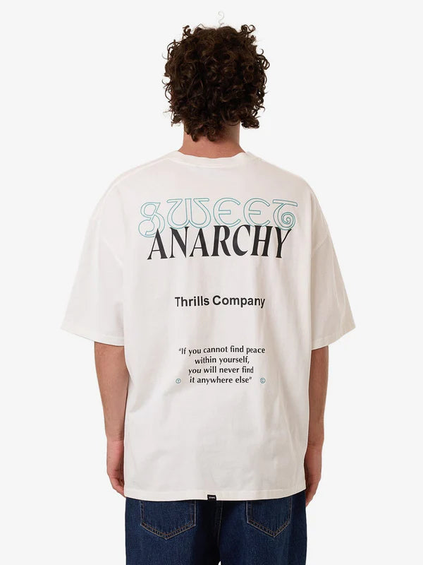Thrills Sweet Anarchy Box Fit Oversize Tee - Dirty White