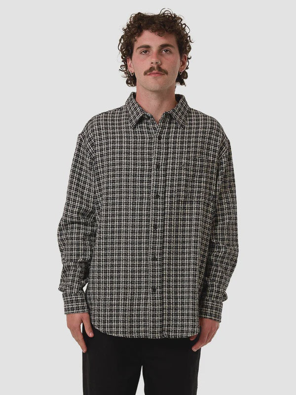 Thrills Hazed Long Sleeve Shirt - Black