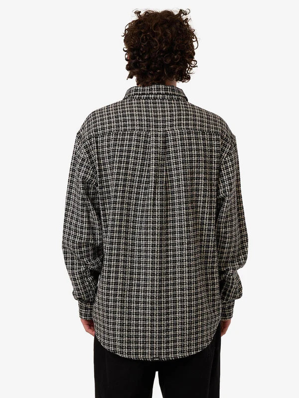Thrills Hazed Long Sleeve Shirt - Black