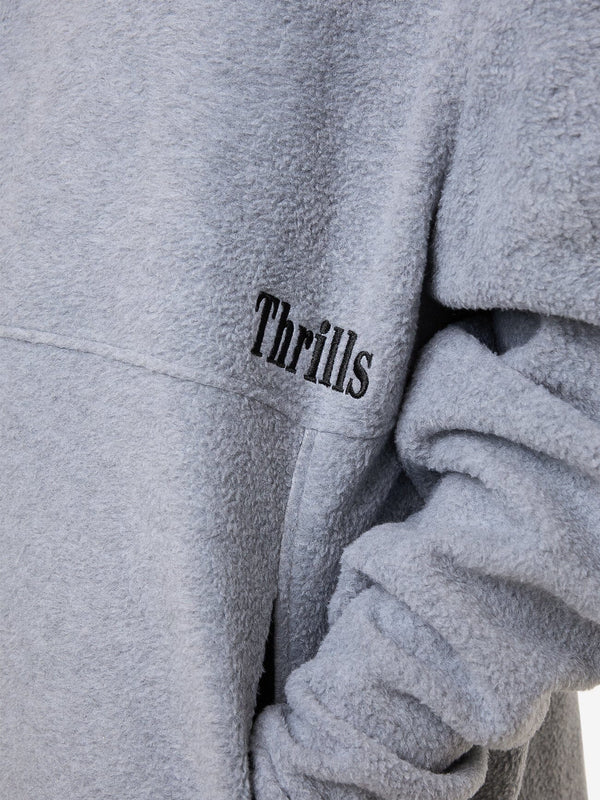 Thrills On The Range Quarter Zip Polar Fleece - White Marle