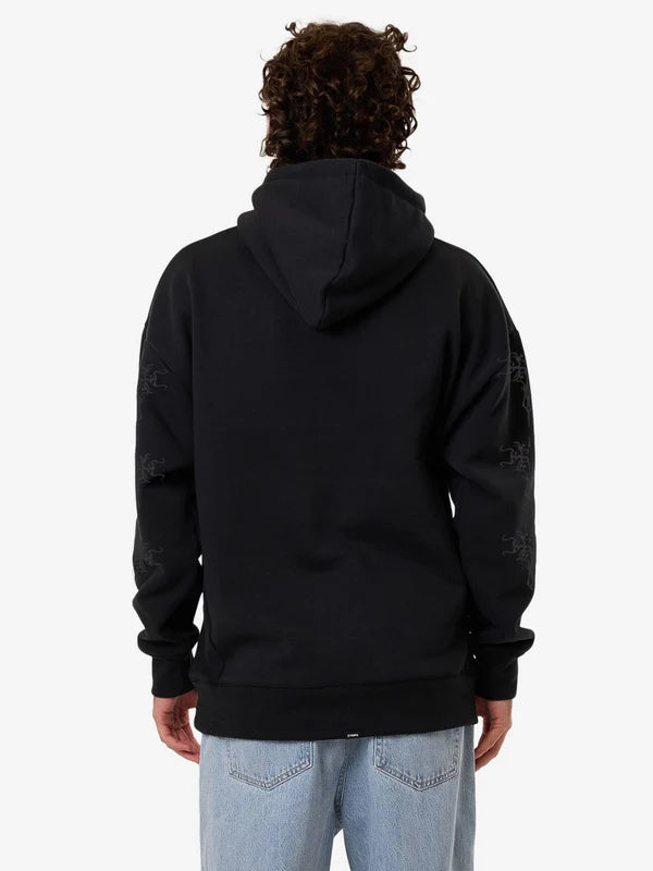 Thrills Filter Cropped Slouch Pull On Hood - Faded Black