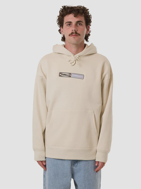 Thrills Locked In Slouch Pull On Hood - Heritage White