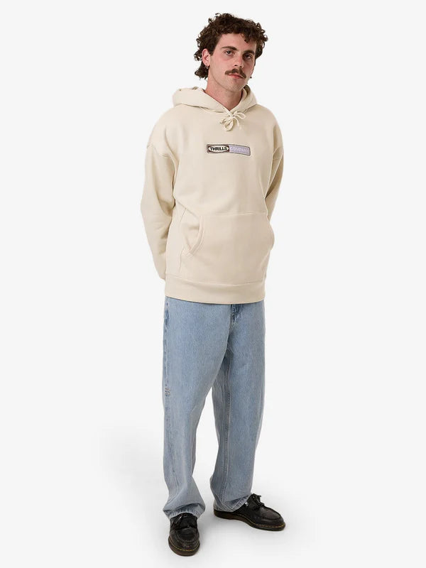 Thrills Locked In Slouch Pull On Hood - Heritage White
