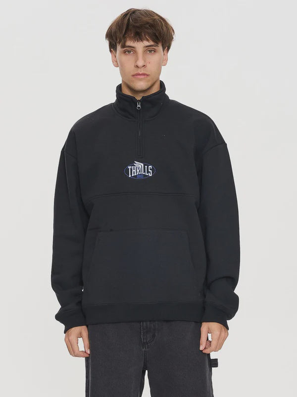 Thrills Born To Fly Quarter Zip Fleece - Pirate Black