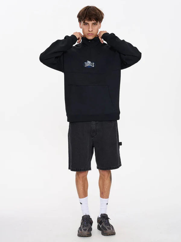 Thrills Born To Fly Quarter Zip Fleece - Pirate Black