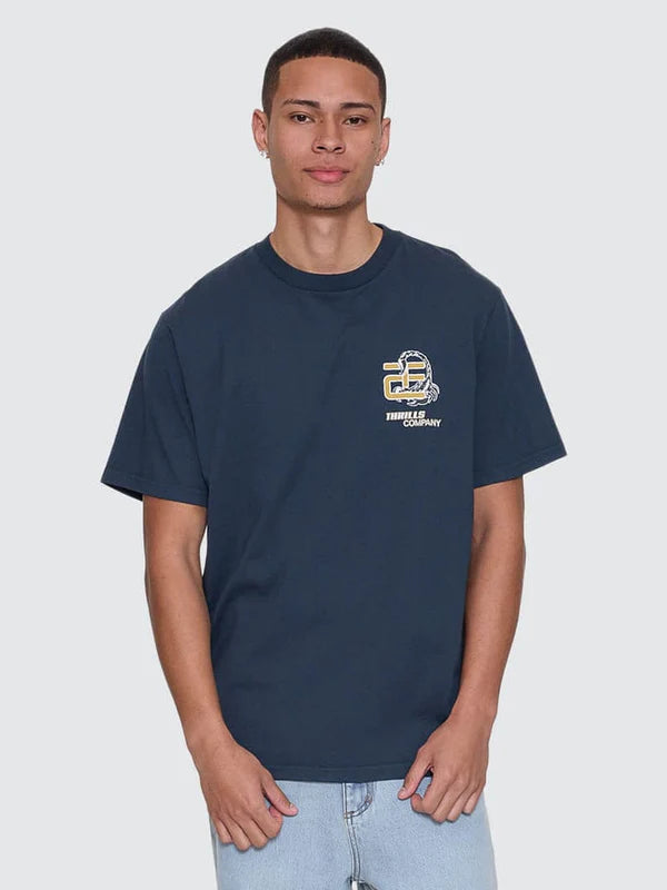 Thrills Paradise Falling Merch Fit Tee - Federal Blue