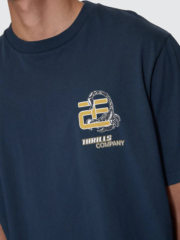 Thrills Paradise Falling Merch Fit Tee - Federal Blue