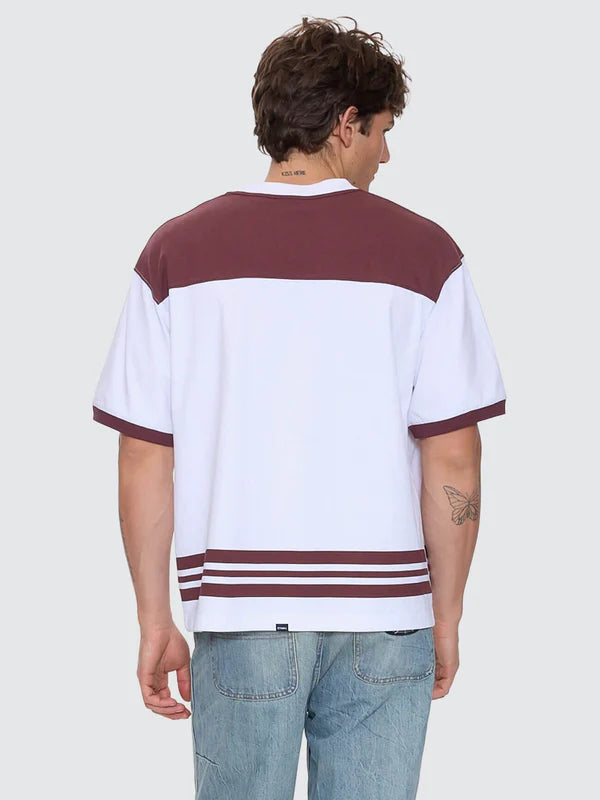 Thrills Deep In The Heart Of Byron Box Fit Oversize Cropped Panel Tee - Bitter Chocolate
