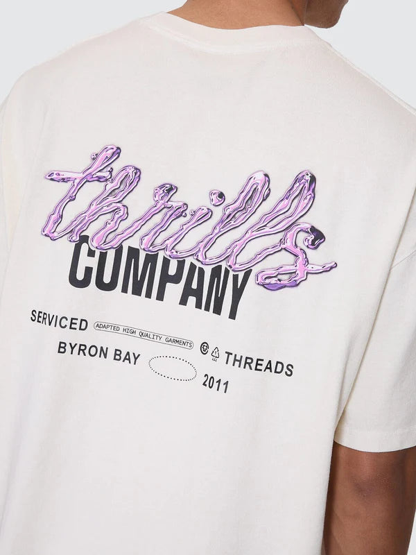 Thrills Fluid Thrills Box Fit Oversize Tee - Heritage White