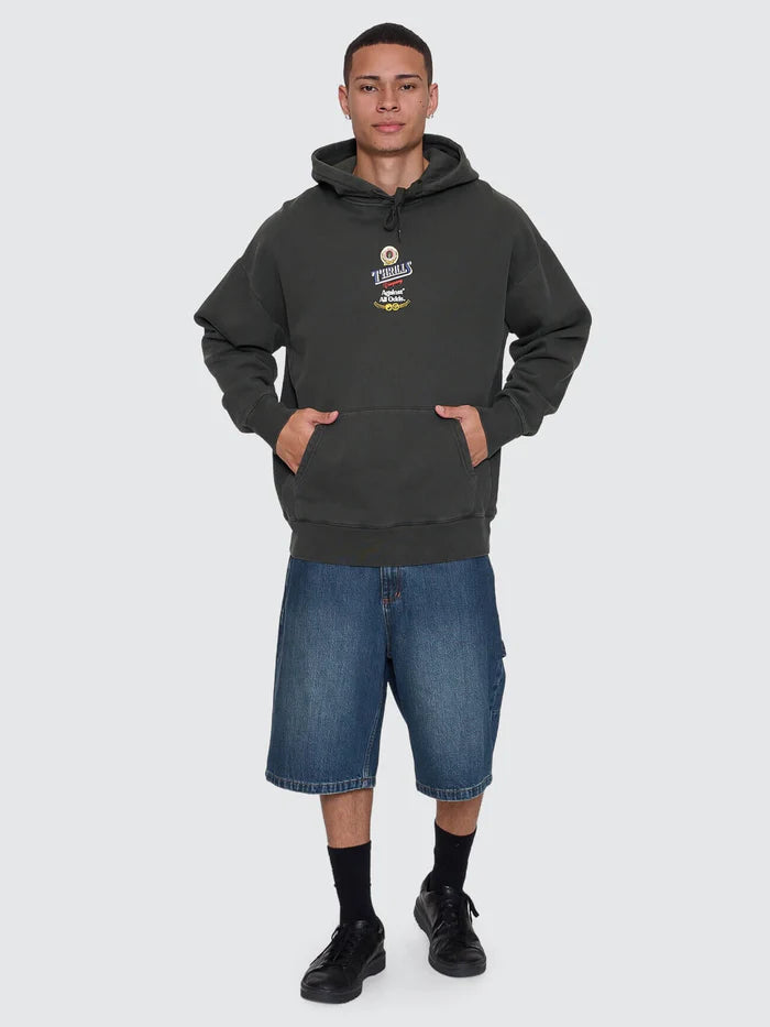 Thrills Against All Odds Slouch Pull On Hood - Oil Green